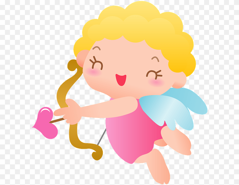 Cupid With Bow And Arrow Clipart Transparent, Baby, Person, Face, Head Free Png Download