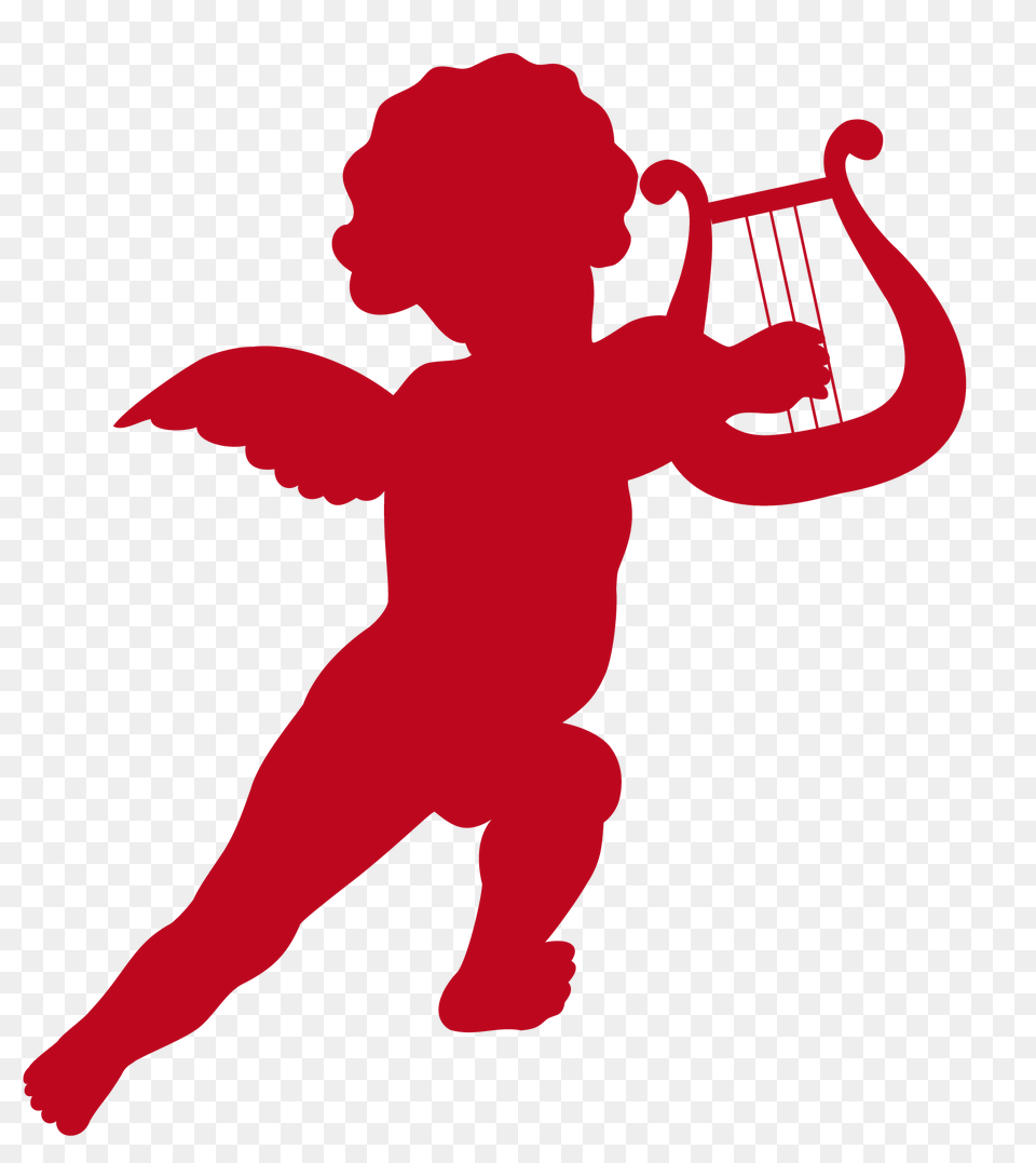 Cupid With Harp Transparent Clip Art Gallery, Maroon, Home Decor, White Board Free Png