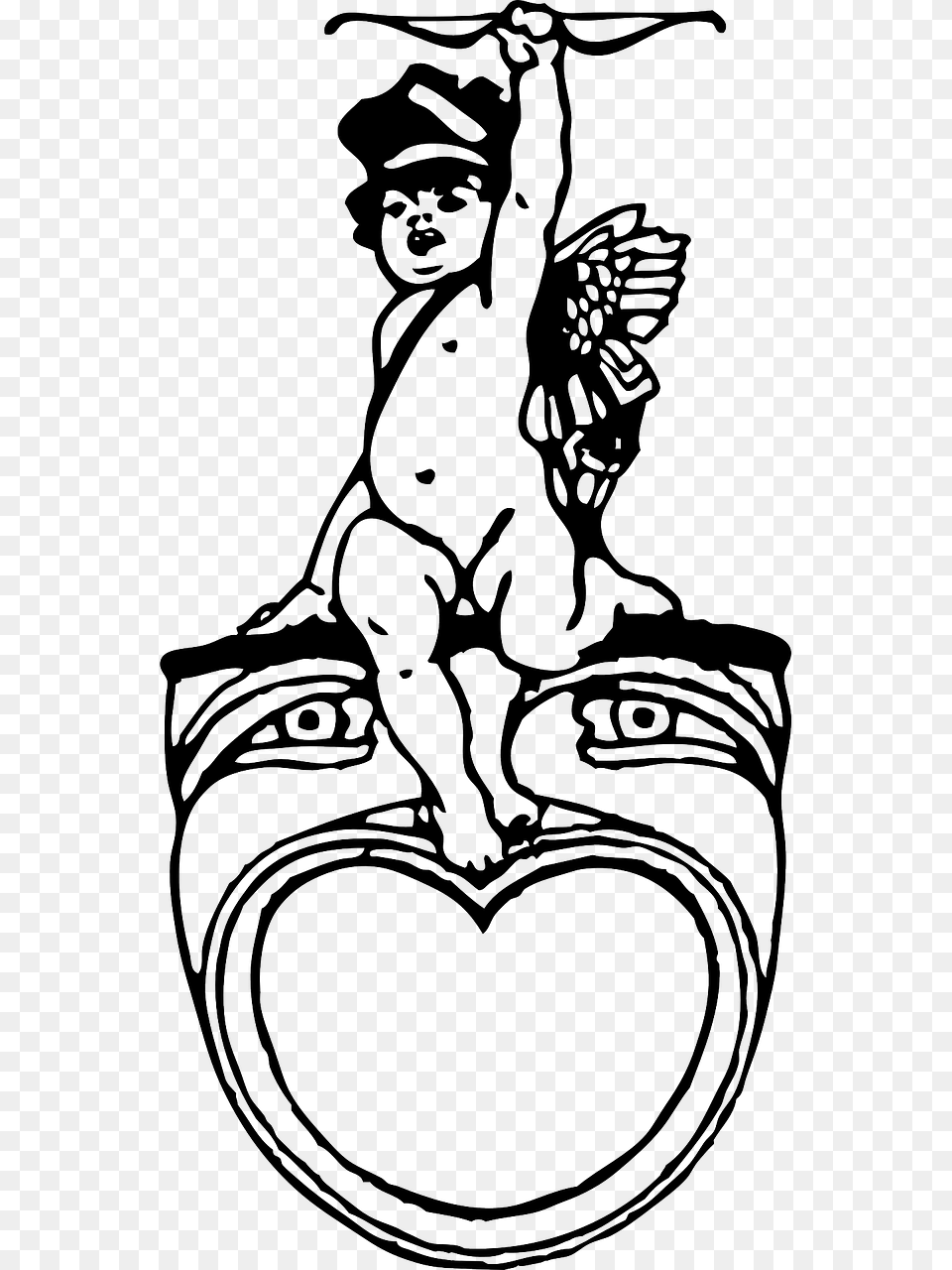 Cupido Old Vintage Illustration, Art, Person, Drawing, Face Free Png