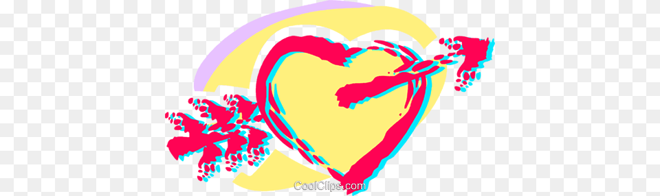 Cupids Arrow Through A Heart Royalty Vector Clip Art, Graphics, Baby, Person Free Png