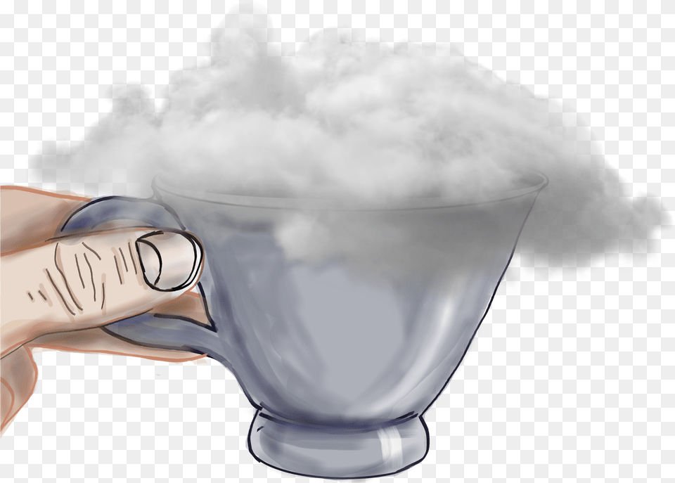 Cupofsmoke Smoke Puff Coffeecup Cup Teacup Hand Holding Sketch, Beverage, Coffee, Coffee Cup Png Image