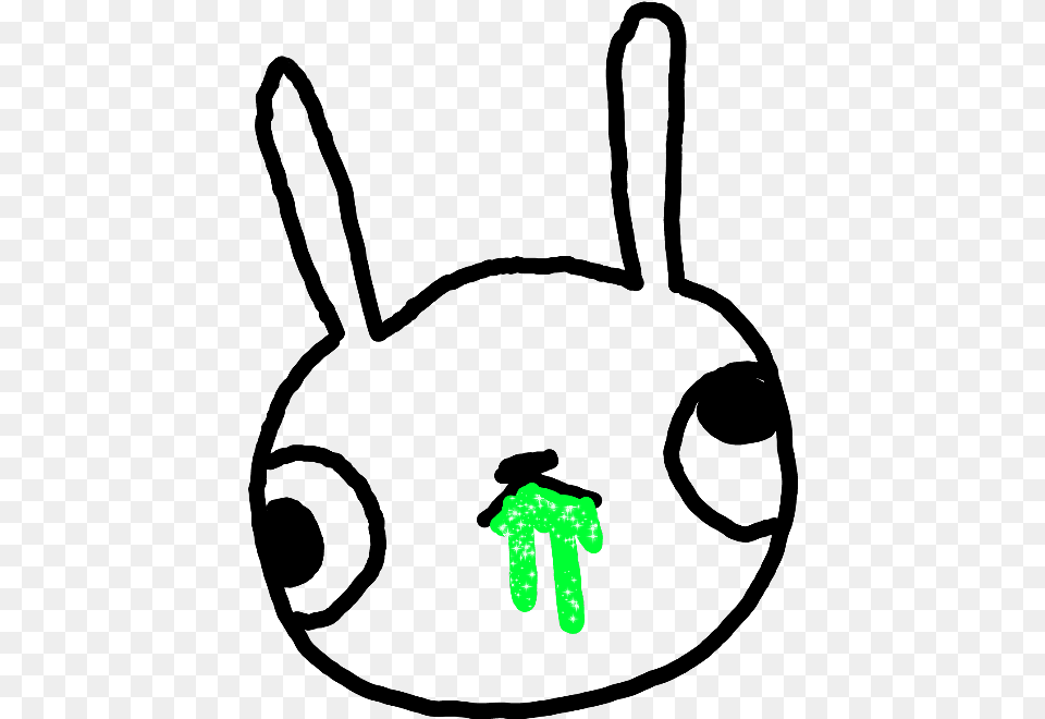 Cuppai Bux Scribble Cute Goth Rabbit Bunny Kawaii Cartoon, Green, Light, Traffic Light, Body Part Free Transparent Png
