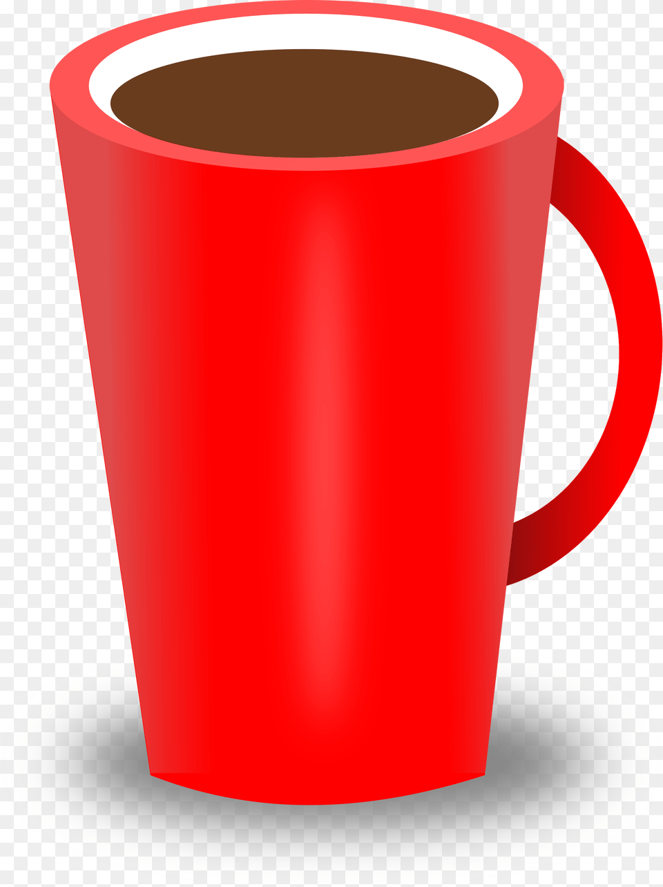 Cupredtablewareclip Artcylindermaterial Red Coffee Cup Clipart, Beverage, Coffee Cup, Can, Tin Free Transparent Png