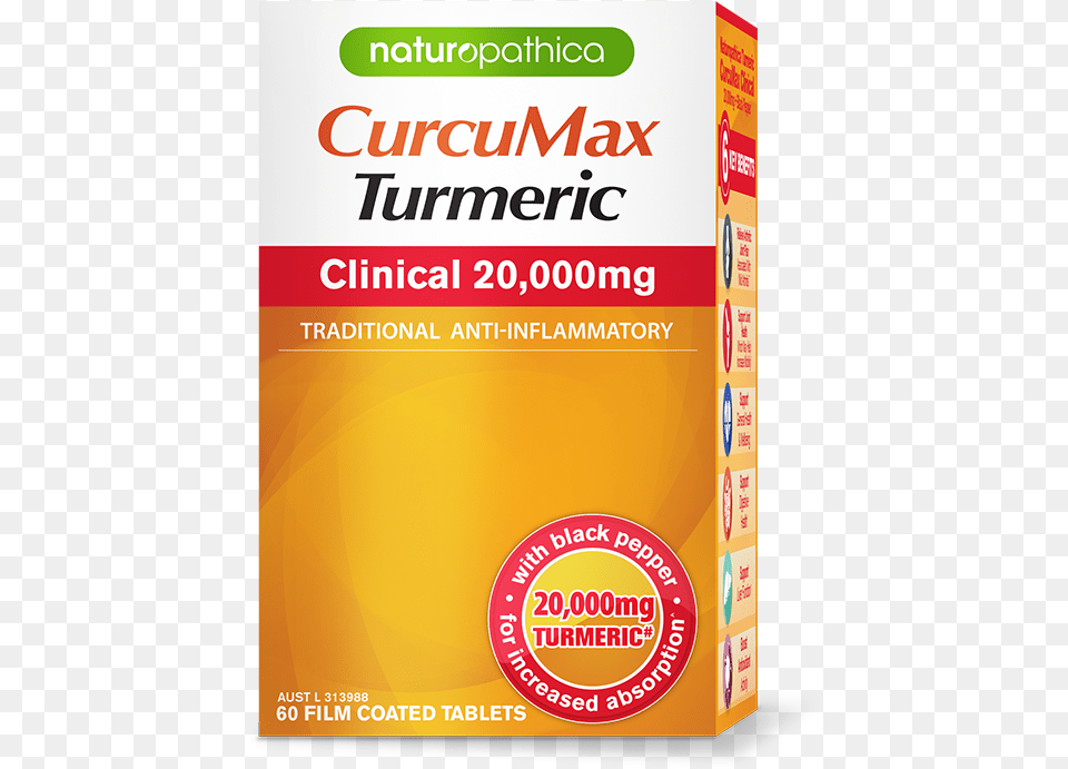 Curcumax Clinical Naturopathica Curcumax Turmeric Clinical Advertisement, Food, Seasoning, Syrup Free Png