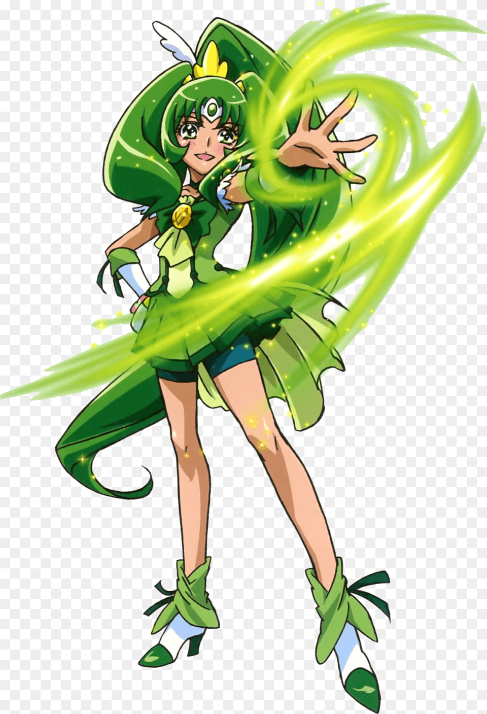 Cure March By Maria C3497 D7gsfgc Glitter Spring From Glitter Force, Green, Book, Comics, Publication Free Png
