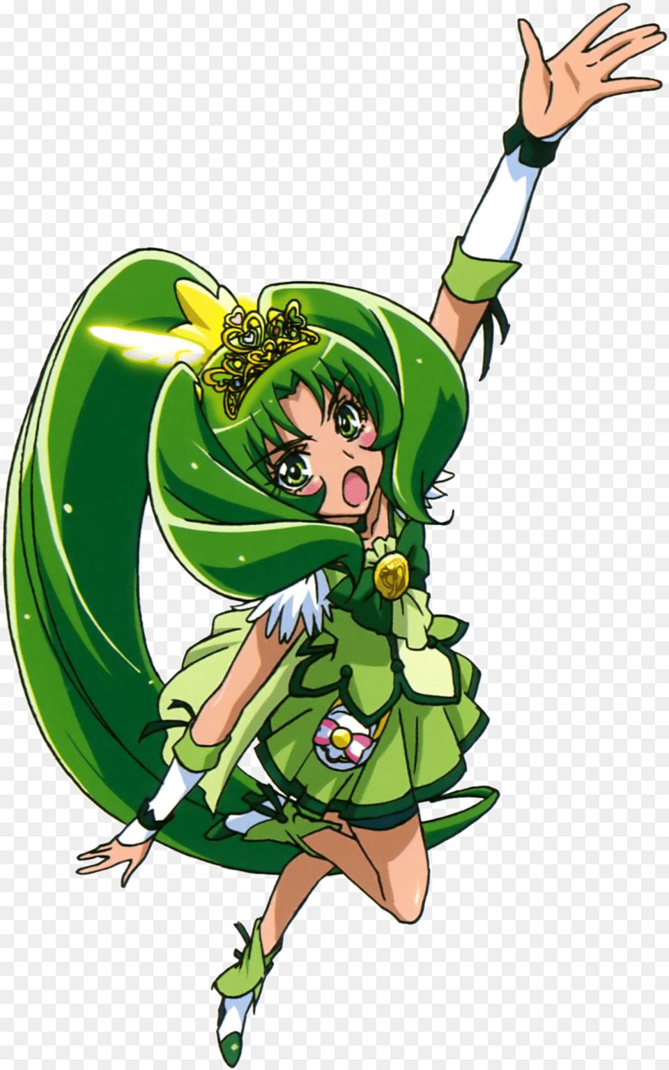 Cure March Pose6 Smile Precure March, Green, Book, Comics, Publication Free Png