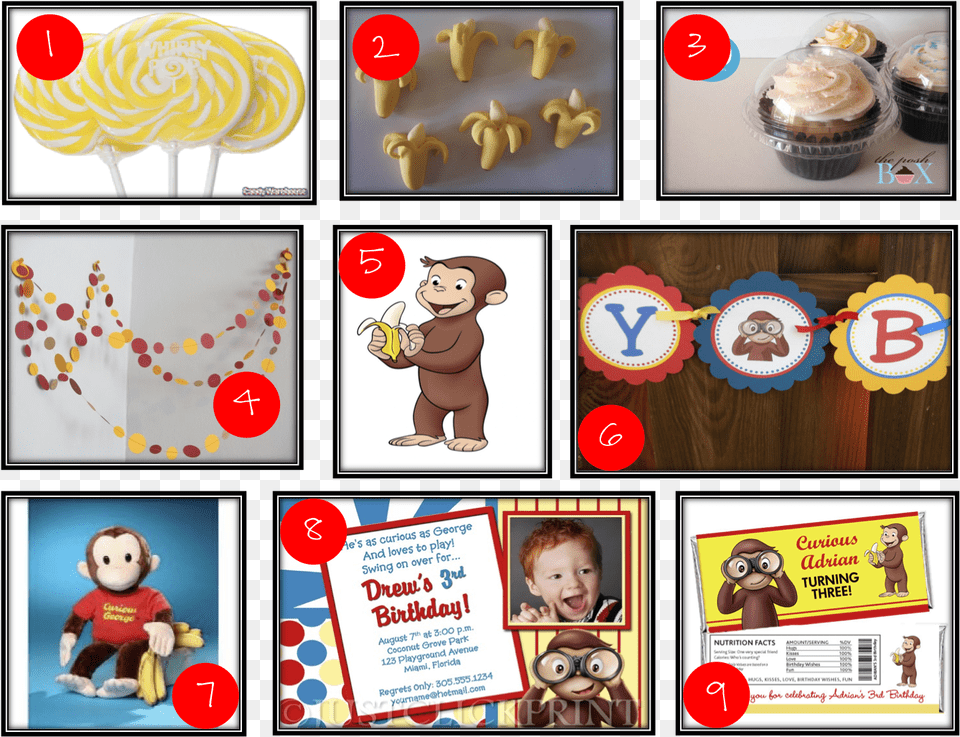 Curious George, Food, Candy, Sweets, Person Free Png Download