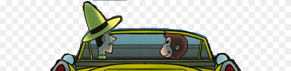 Curious George Curious George Video Pbs Kids, Clothing, Hat, Car, Transportation Free Png Download