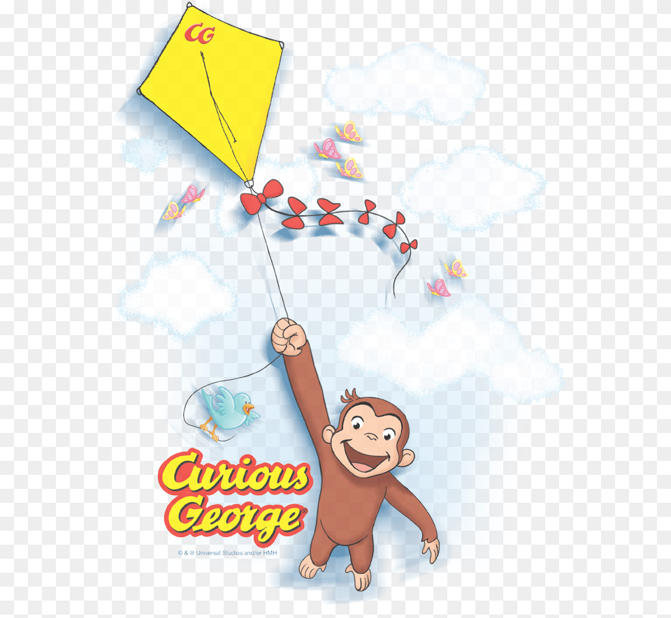 Curious George Flight Men S Long Sleeve T Shirt Cartoon, Baby, Person, Toy, Face Free Png
