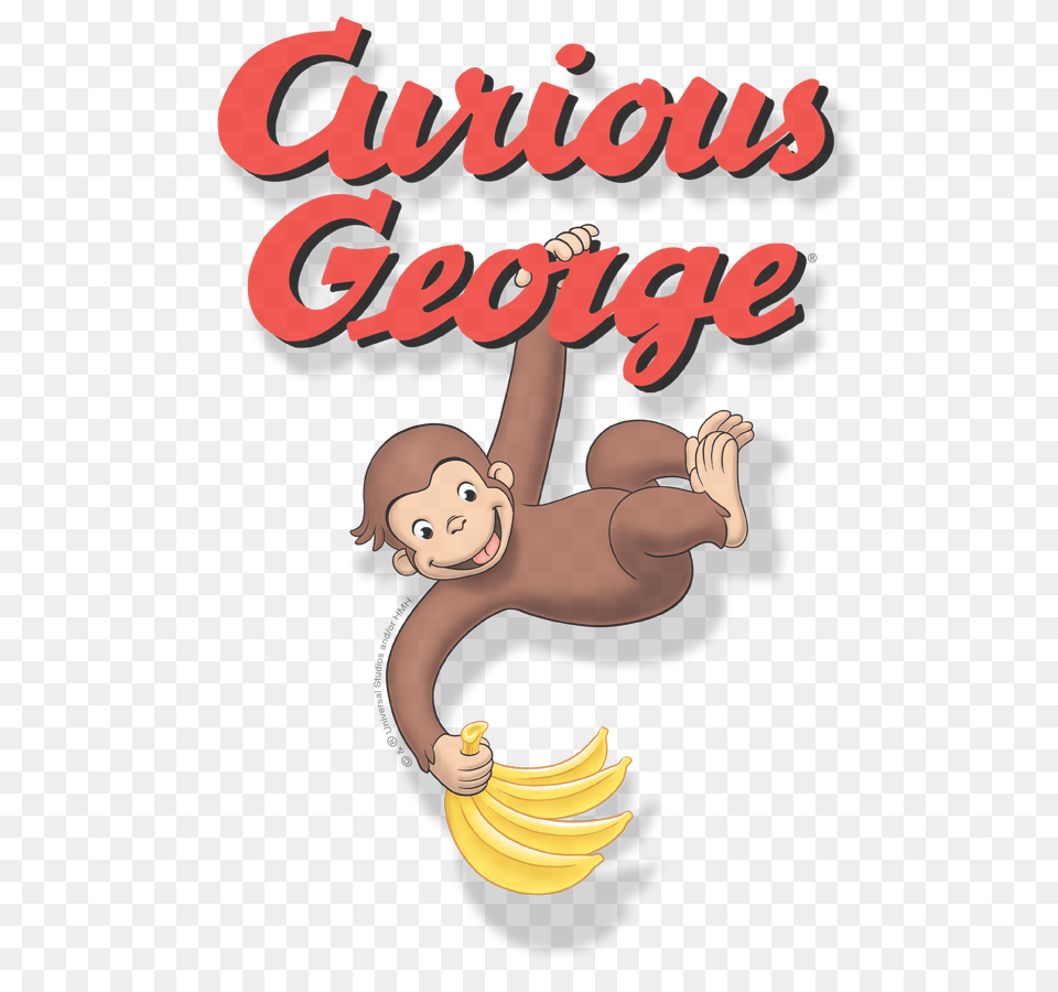 Curious George Hangin Out Toddler T Shirt, Fruit, Banana, Produce, Plant Free Transparent Png