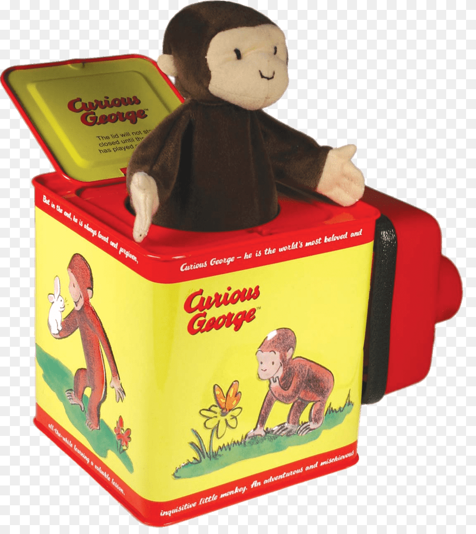 Curious George Jack In The Box, Adult, Wildlife, Person, Monkey Png Image