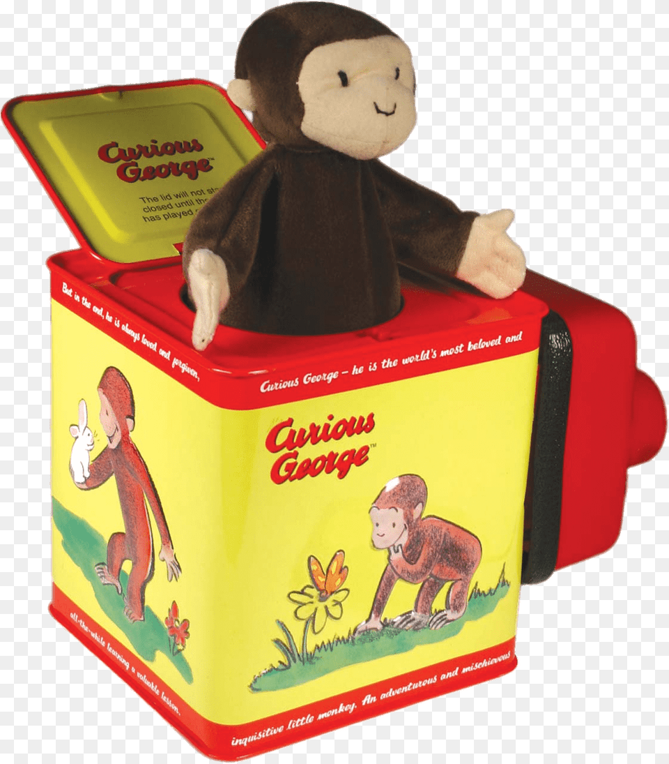 Curious George Jack In The Box Jack In The Box Toy Mammal, Animal, Wildlife, Monkey Free Transparent Png