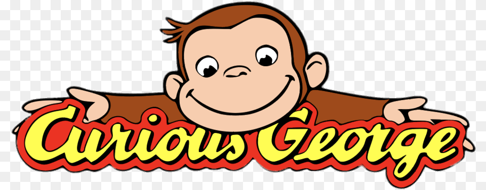Curious George Logo With Monkey Cartoon, Face, Head, Person Free Png