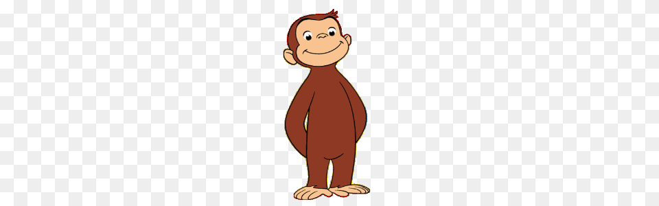 Curious George Posing, Cartoon, Baby, Person, Face Free Png Download