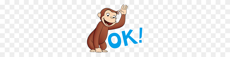 Curious George Stickers Line Stickers Line Store, Animal, Wildlife, Mammal Free Png Download