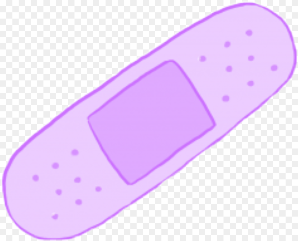 Curita Bandita Morado Purple Cute Kawaii Aesthetic Band Aid Sticker Picsart, Bandage, First Aid Free Png Download