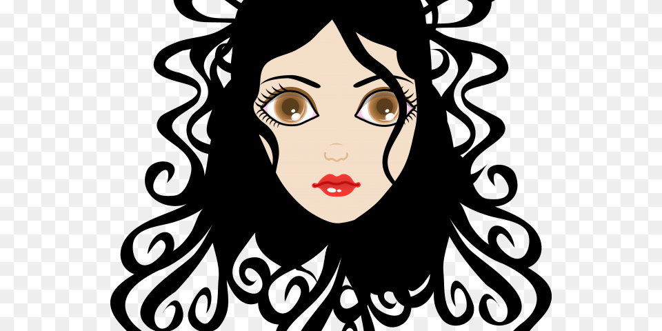 Curl Clipart Scrollwork Free Clip Art Stock Illustrations, Adult, Face, Female, Head Png