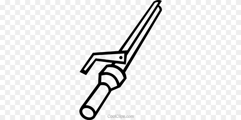 Curling Iron Royalty Vector Clip Art Illustration, Bow, Weapon, Firearm, Gun Free Transparent Png