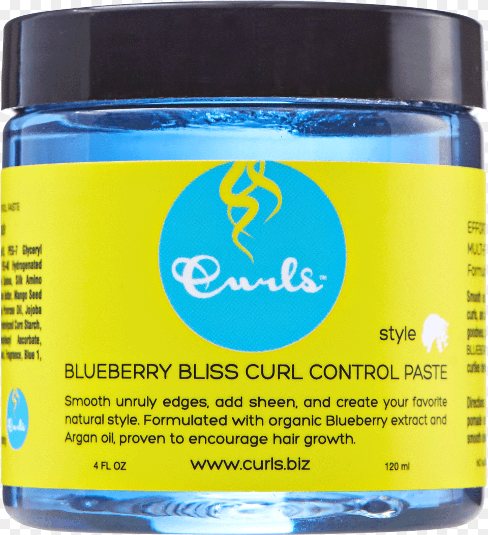 Curls Blueberry Curl Control Paste 4 Oz Jar, Bottle, Cosmetics, Can, Tin Png