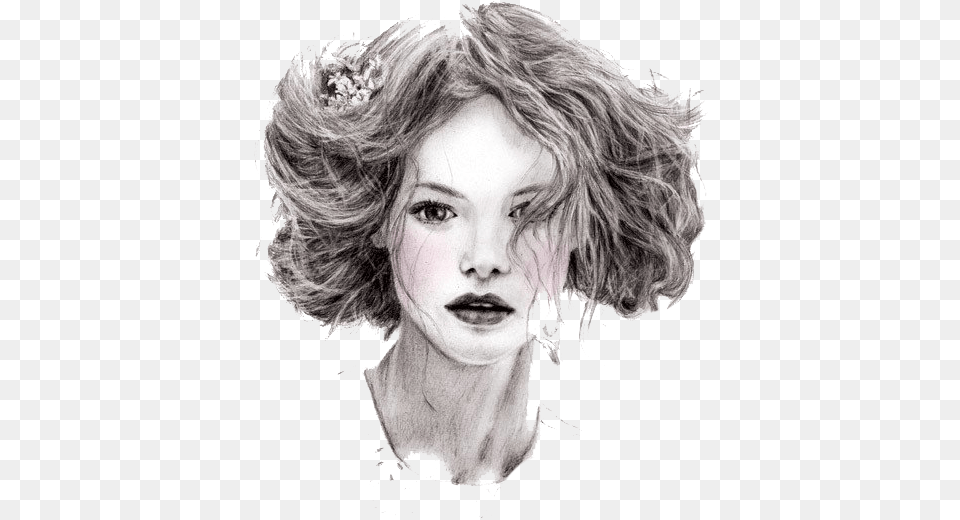 Curls Drawing Pencil, Adult, Portrait, Photography, Person Png Image