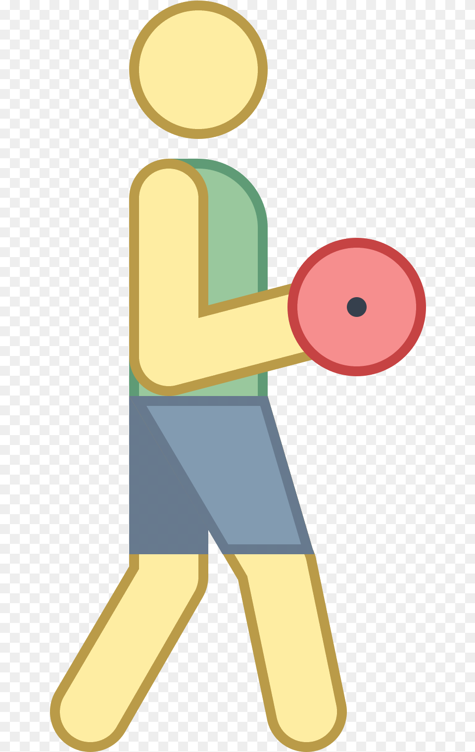Curls With Dumbbells Icon Cartoon, Toy, Astronomy, Moon, Nature Png
