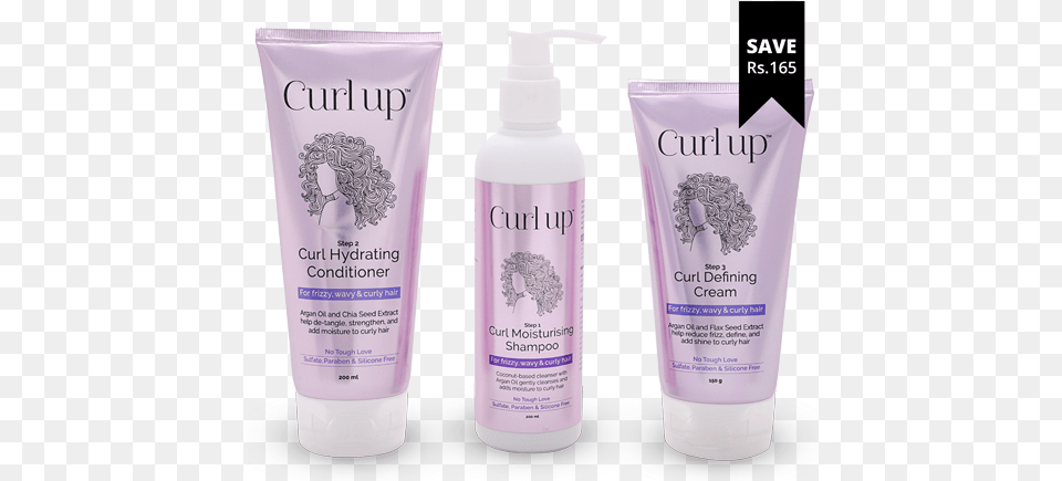 Curlup Curl Care Bundle, Bottle, Lotion, Shaker Free Png