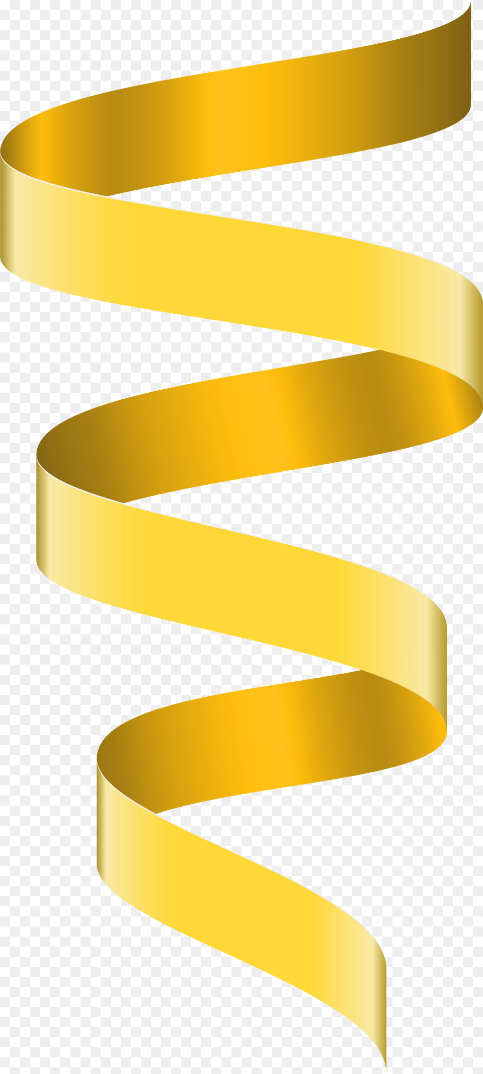 Curly Banner Ribbon Yellow Banner Ribbon Yellow, Coil, Spiral, Mailbox Free Png Download