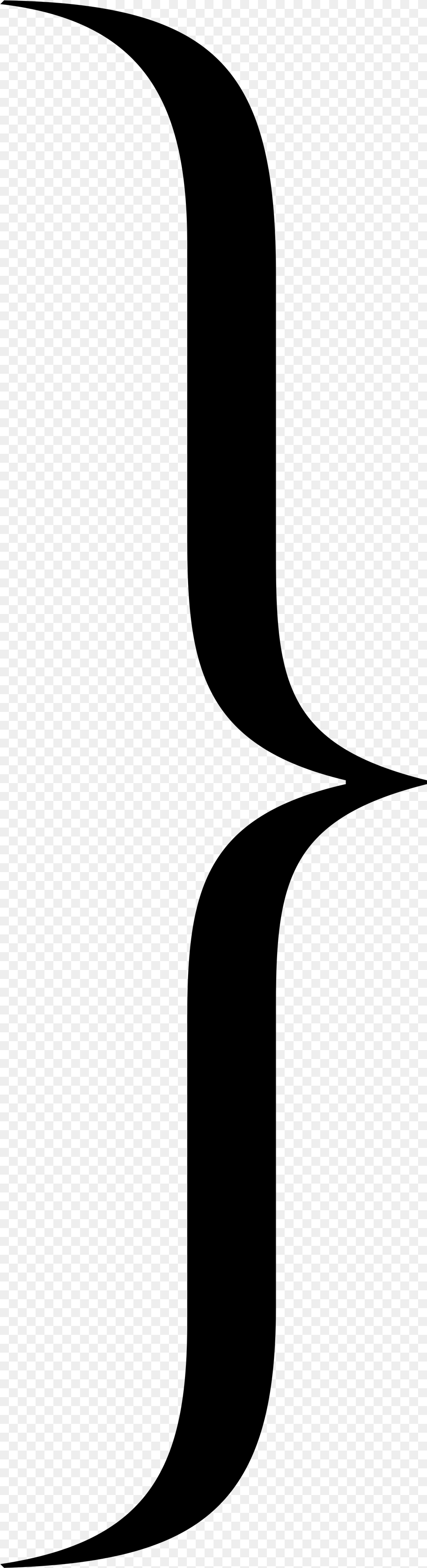 Curly Bracket, Gray Free Transparent Png