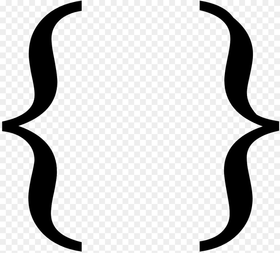 Curly Brackets Picture Curly Brackets, Silhouette Free Png Download