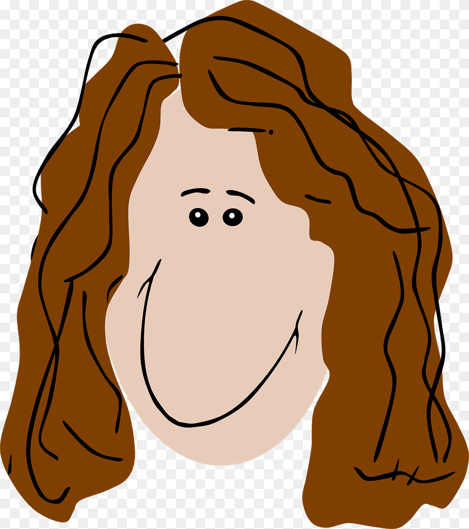 Curly Brown Hair Characters, Person, Face, Head, Photography Png Image