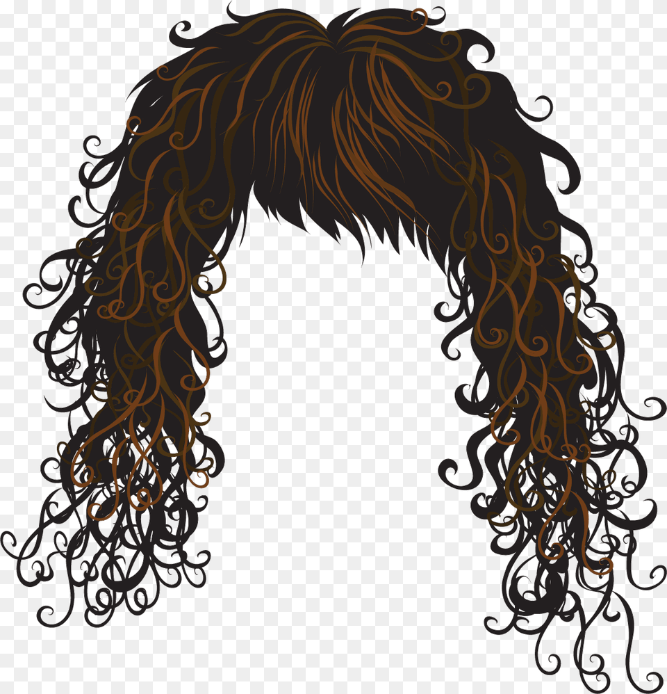 Curly Brown Hair Clip Art, Adult, Female, Person, Woman Free Png Download