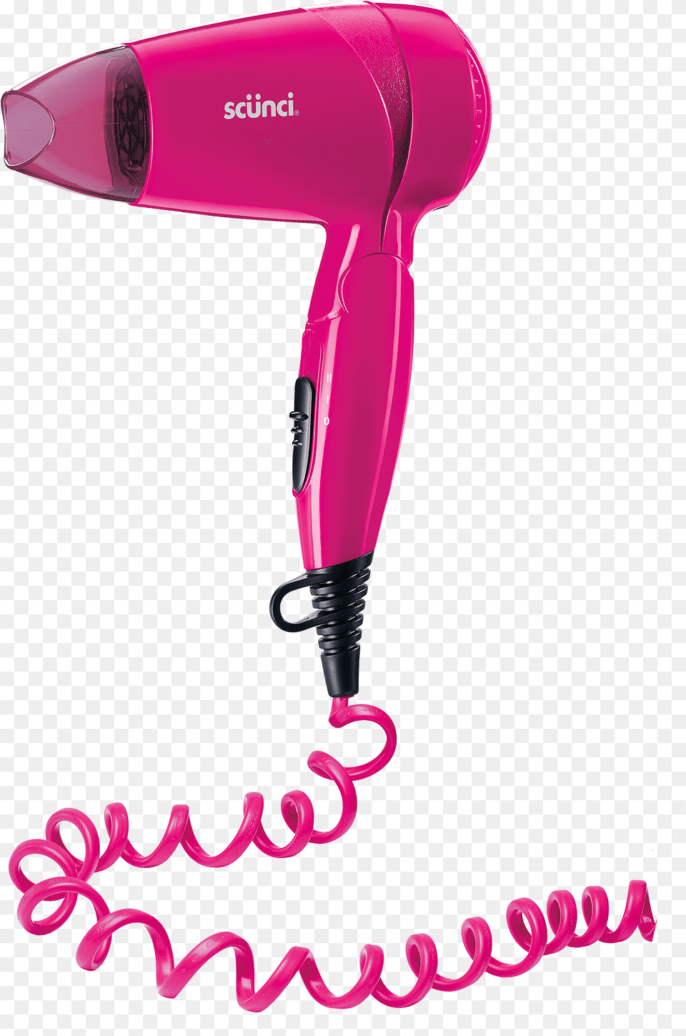 Curly Cord Compact Hair Dryer Blow Dryer With Long Cable, Appliance, Blow Dryer, Device, Electrical Device Png Image