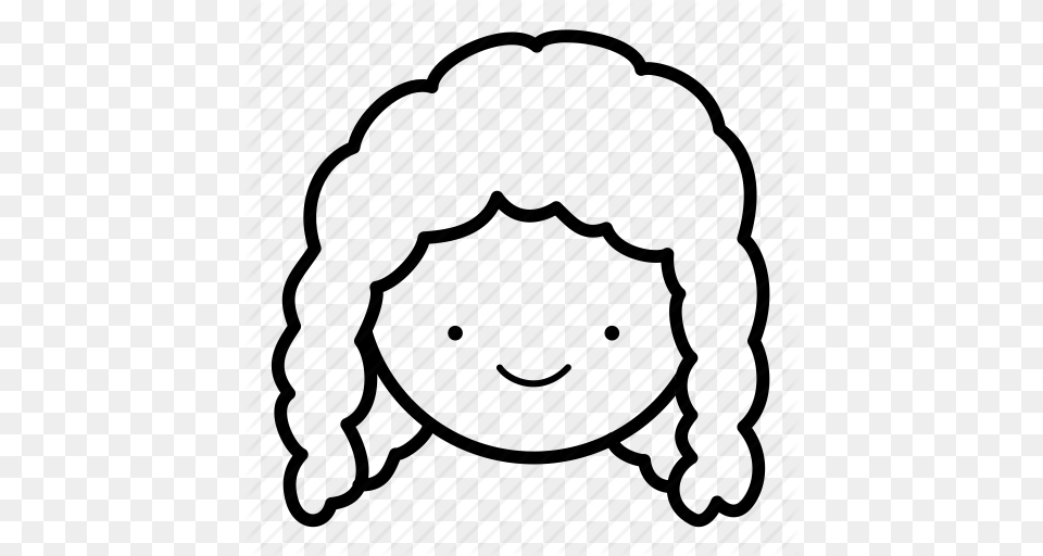 Curly Curlyhair Emoji Face Girl Hair Happy Icon, Animal, Elephant, Mammal, Wildlife Free Transparent Png