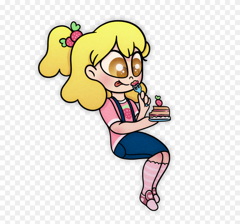 Curly Enjoying Her Favorite Sweet, Baby, Cartoon, Person, Face Png