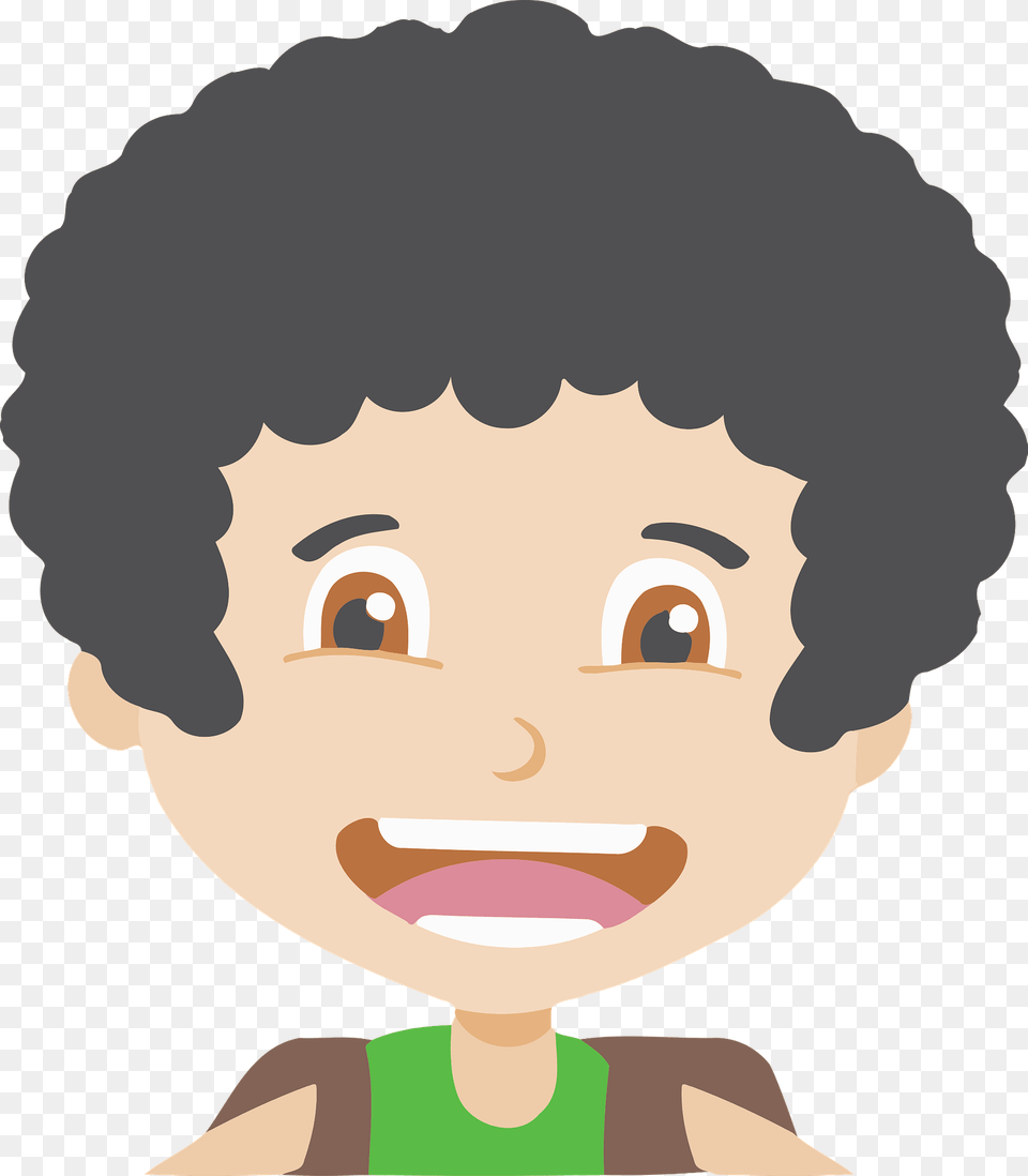 Curly Haired Boy Clipart, Face, Head, Person, Photography Free Png Download