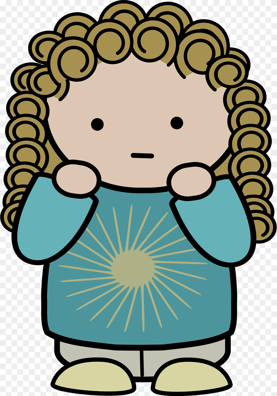 Curly Haired Girl Worried Clipart, Dynamite, Weapon, Cartoon Png