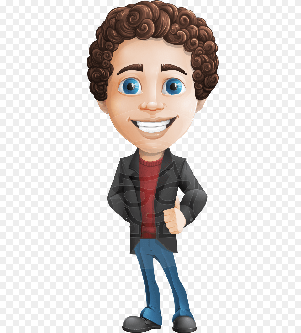 Curly Harley Animated Office Boy, Photography, Baby, Person, Head Free Png Download