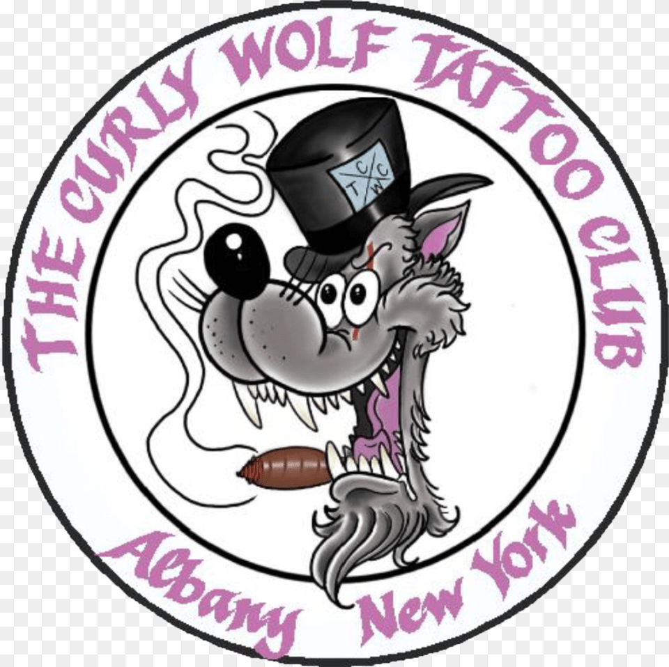 Curly Wolf Tattoo Club, Clothing, Hat, Person, People Free Transparent Png