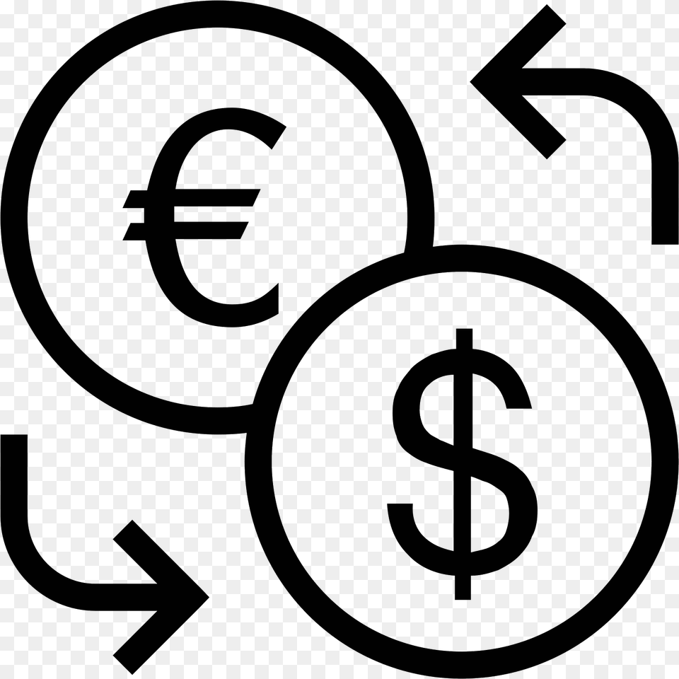 Currency Conversion Icon, Gray Free Png Download