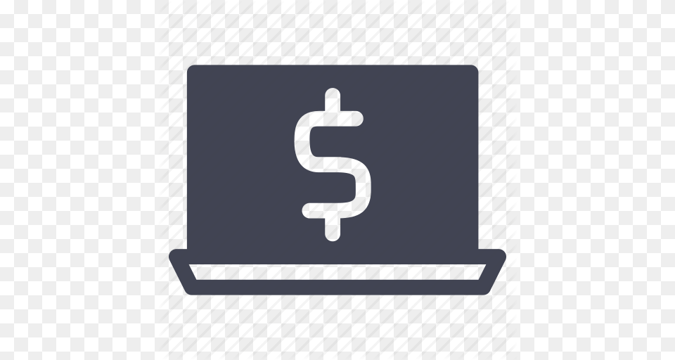 Currency Dollar Finance Laptop Make Money Online Icon, Text, Symbol, Blackboard Free Png