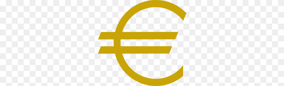 Currency Euro Gold Clip Art, Logo, Symbol, Sign Png