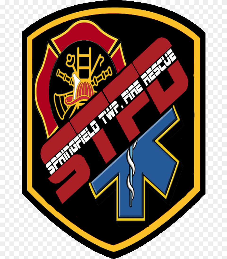 Current Fire Department Logo Springfield Township Fire Department Badge, Emblem, Symbol, Dynamite, Weapon Free Png Download