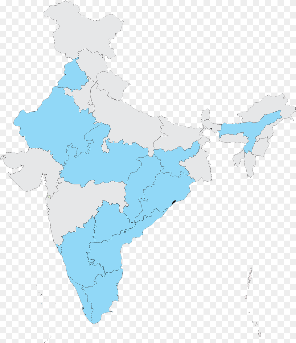 Currently Servicing 14 States Across India Ankleshwar In India Map, Atlas, Chart, Diagram, Plot Png Image