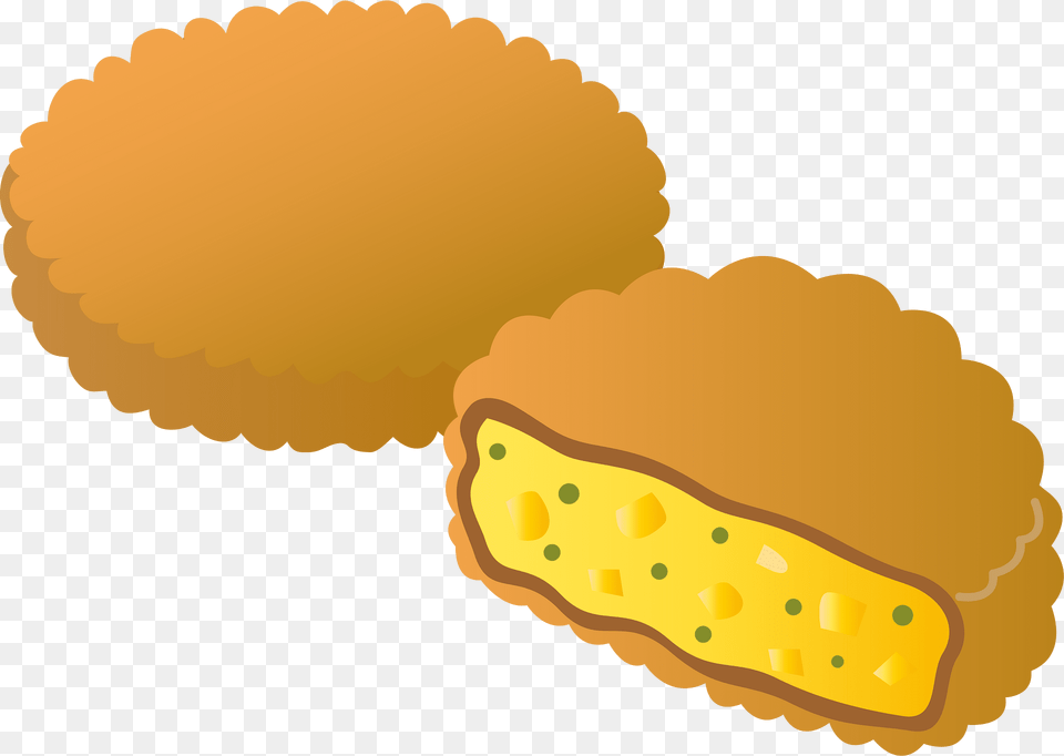 Curry Korokke Food Clipart, Bread, Cracker Png Image