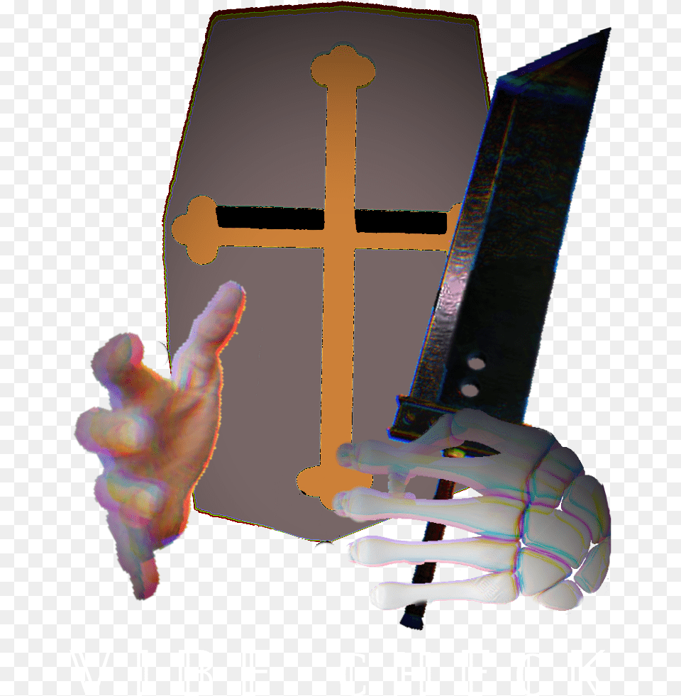 Cursed Emoji Vibe Check Hands, Weapon, Symbol, Cross, Sword Png Image