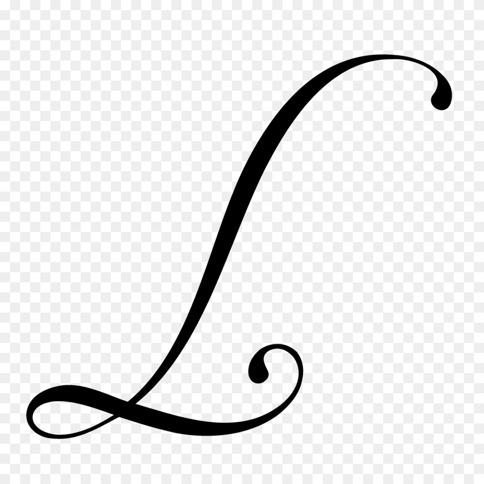 Cursive Letter L For On Ya Webdesign, Gray Free Png Download