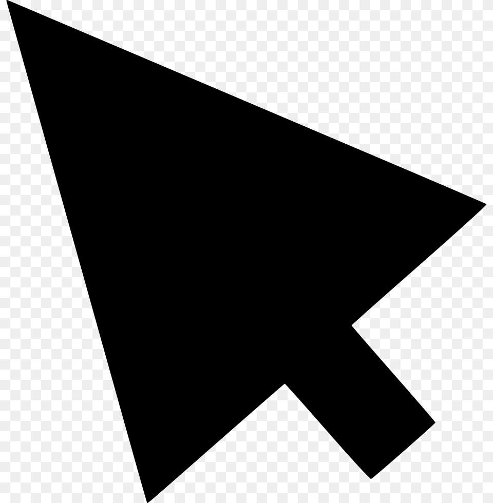 Cursor Mouse Pointer Computer Arrow Icon, Silhouette, Triangle, Mailbox Png