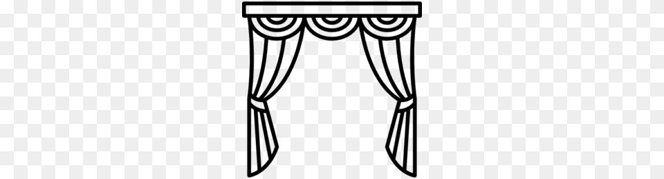Curtain Clipart, Gray Png Image