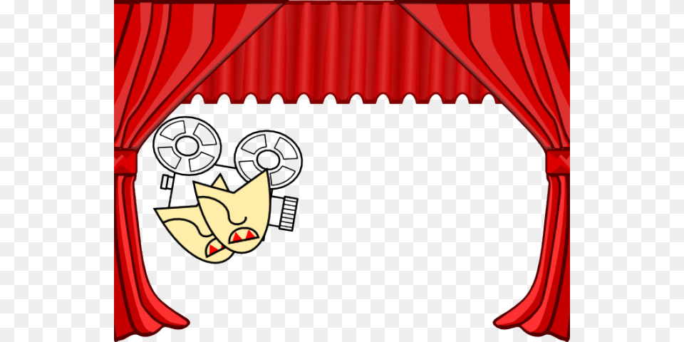 Curtain Clipart Large Red, Indoors, Stage, Theater, Face Png