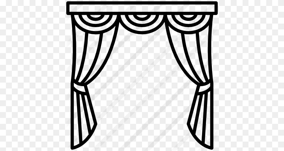 Curtain Clipart Press Button, Gray Png Image
